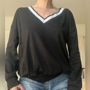 Oversized Long-Sleeve V-Neck